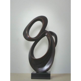 再回首-仿黑銅 y15393 立體雕塑.擺飾